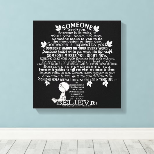 JEMAND LEINWANDDRUCK (Insitu (Holzboden))