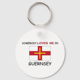 Jemand Lieben ich in GUERNSEY Schlüsselanhänger