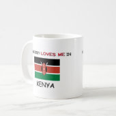 Jemand Lieben ich in KENIA Kaffeetasse (Vorderseite Links)