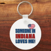 JEMAND LIEBEN MICH IN INDIANA SCHLÜSSELANHÄNGER (Vorderseite)