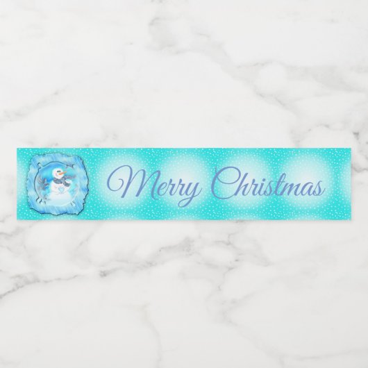 Jemand Lieben Sie emotionaler Schneemann Wasserflaschenetikett (Einzelnes Label)