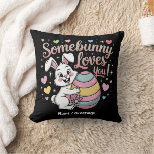 Jemand liebt dich Süßes Kaninchen Ostergeschenk Kissen