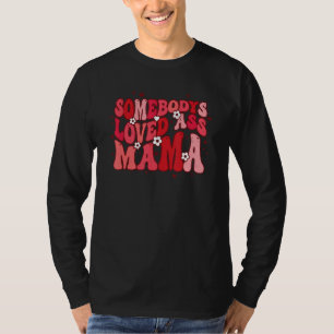 Jemand liebte Mama Valentinstag Retro Groovy T-Shirt