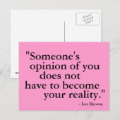 Jemand meint... motivierend Postkarte. Postkarte (Vorne/Hinten)