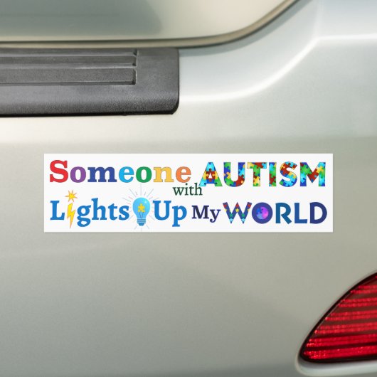 Jemand mit AUTISM leuchtet meine Welt auf Autoaufkleber (Auf Auto)