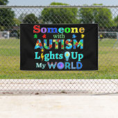 Jemand mit AUTISM leuchtet meine Welt auf Banner (Insitu)