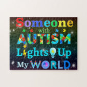 Jemand mit AUTISM Lights up my WORLD Puzzle (Horizontal)