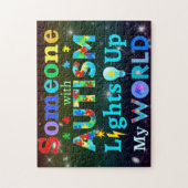 Jemand mit AUTISM Lights up my WORLD Puzzle (Vertikal)
