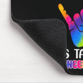 Jemand mit Autismus hat mir ASL Awareness Au Mousepad (Ecke)