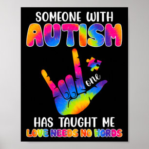 Jemand mit Autismus hat mir ASL Awareness Au Poster