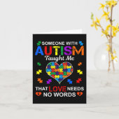 Jemand mit Autismus lehrte mir Liebe braucht keine Karte (Gelbe Blume)