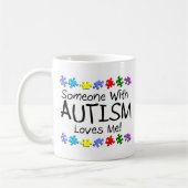 Jemand mit Autismus-Lieben ich Kaffeetasse (Links)