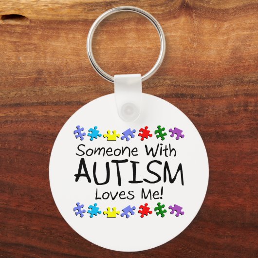 Jemand mit Autismus-Lieben Schlüsselanhänger (Vorderseite)