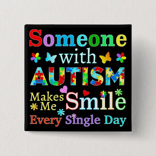 Jemand mit AUTISMUS macht mich lächerlich Button (Vorderseite)