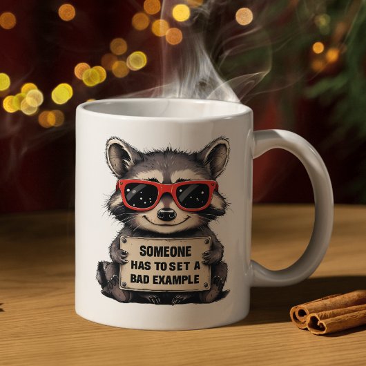 Jemand muss ein schlechtes Beispiel Niedlichen Rac Kaffeetasse