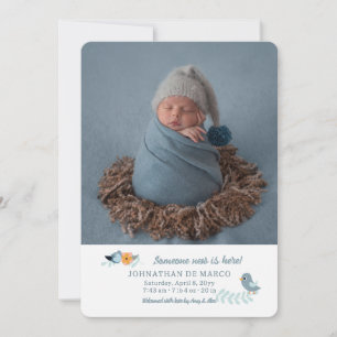 Jemand Neu ist hier Foto Geburtserklärung Ankündig Ankündigung