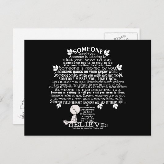 JEMAND POSTKARTE (Vorne/Hinten)