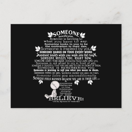 JEMAND POSTKARTE (Vorderseite)