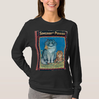 Jemand Pussies Vintange durch Künstler Louis Wain T-Shirt