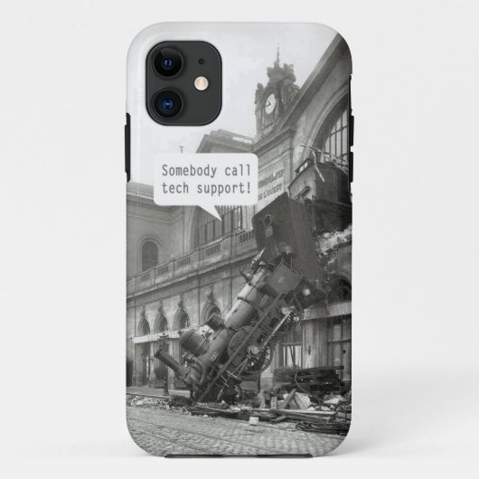 Jemand rufe den Tech-Support-Zugunfall Case-Mate iPhone Hülle (Rückseite)