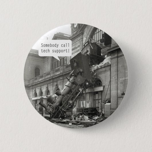 Jemand ruft den technischen Support-Zug Wreck an Button (Vorderseite)