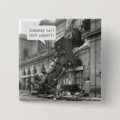 Jemand ruft den technischen Support-Zug Wreck an Button (Vorderseite)