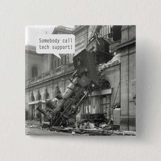 Jemand ruft den technischen Support-Zug Wreck an Button (Vorderseite)