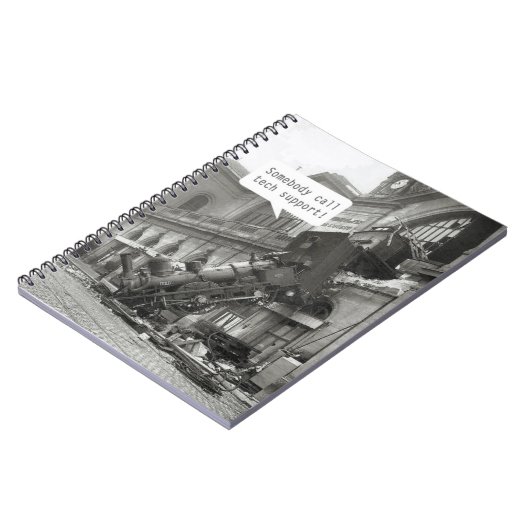 Jemand ruft den technischen Support-Zug Wreck an Notizblock (Linke Seite)