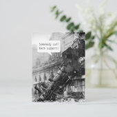 Jemand ruft den technischen Support-Zug Wreck an Postkarte (Stehend Vorderseite)