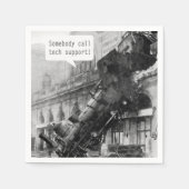 Jemand ruft den technischen Support-Zug Wreck an Serviette (Vorderseite)