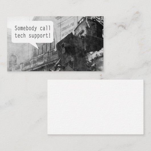 Jemand ruft den technischen Support-Zug Wreck an Visitenkarte (Vorne/Hinten)