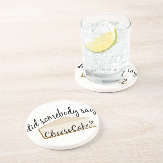 Jemand sagt Cheesecake? Getränkeuntersetzer (Seite)