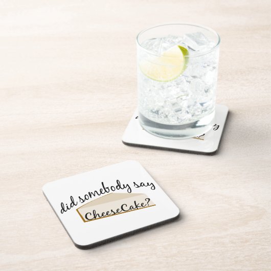 Jemand sagt Cheesecake? Getränkeuntersetzer (Rechte Seite)