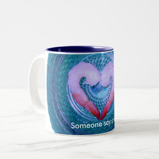 Jemand sagt Shrimp Zweifarbige Tasse (Vorderseite Links)