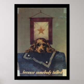 Jemand sprach den 2. Weltkrieg Poster