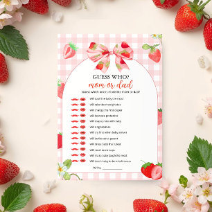 Jemand süß wie Beeren - Babyparty Errate Wer Einladung