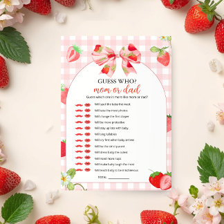 Jemand süß wie Beeren - Babyparty | Errate Wer Einladung