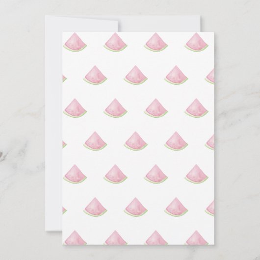 Jemand Sweet Wasserfarbe Wassermelone Duschdesign Einladung (Rückseite)
