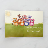 Jemand verschüttete den Tee Niedlichen Hunde gut w Karte (Innenseite)