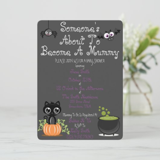 Jemand wird bald Mama sein Einladung (Stehend Vorderseite)