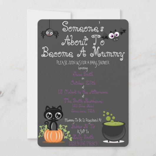 Jemand wird bald Mama sein Einladung (Vorderseite)