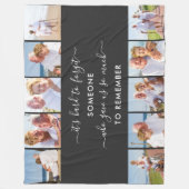 Jemand zu erinnern 10 Memory Foto Collage Black Fleecedecke (Vorderseite)
