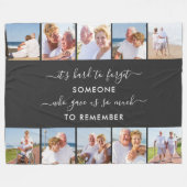 Jemand zu erinnern 10 Memory Foto Collage Black Fleecedecke (Vorderseite (Horizontal))