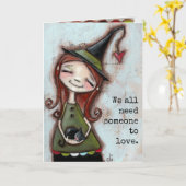 Jemand zur Liebe - Grußkarte Karte (Gelbe Blume)