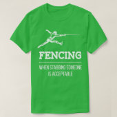 Jemanden, der Fencer Epee T-Shirt (Design vorne)