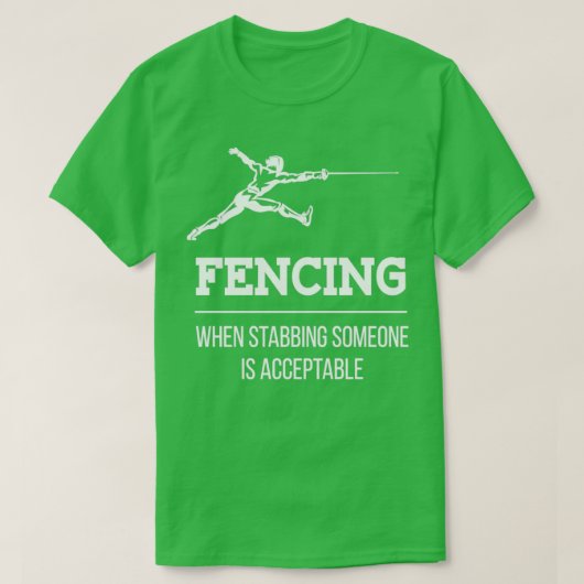 Jemanden, der Fencer Epee T-Shirt (Design vorne)
