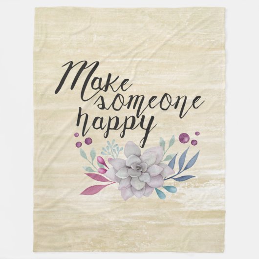 jemanden glücklich machen BLUME Fleecedecke (Vorderseite)