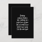 jemandes Vertrauen zu brechen ist wie einen Pfeffe Dankeskarte (Vorne/Hinten)