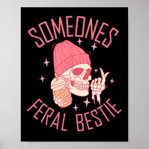 Jemandes wildes Halloween-Skelett-Bestes Poster
