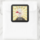 Jemand's Hero Quadratischer Aufkleber (Tasche)